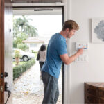Man Leaving Home initiating alarm sequence on Command Panel